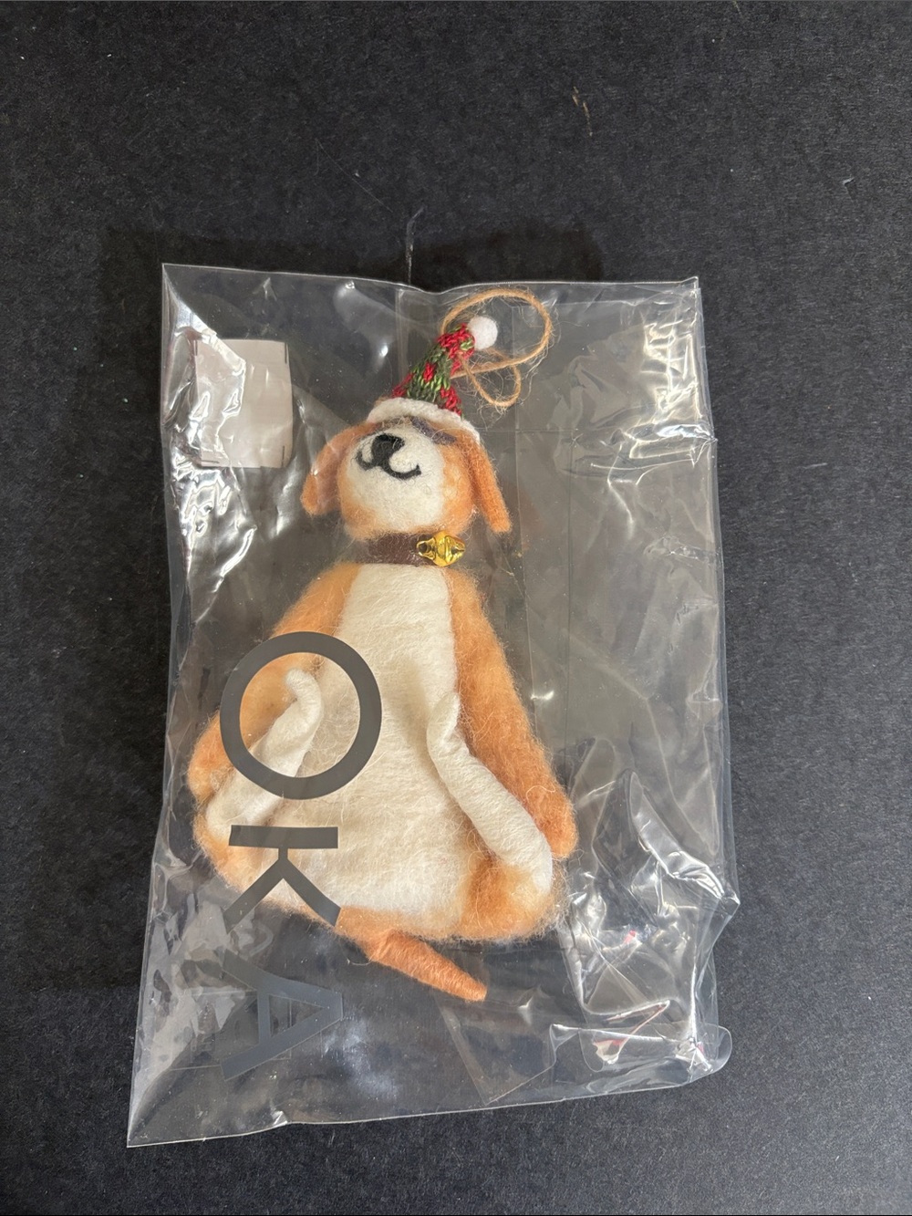 Oka yoga dog ornament